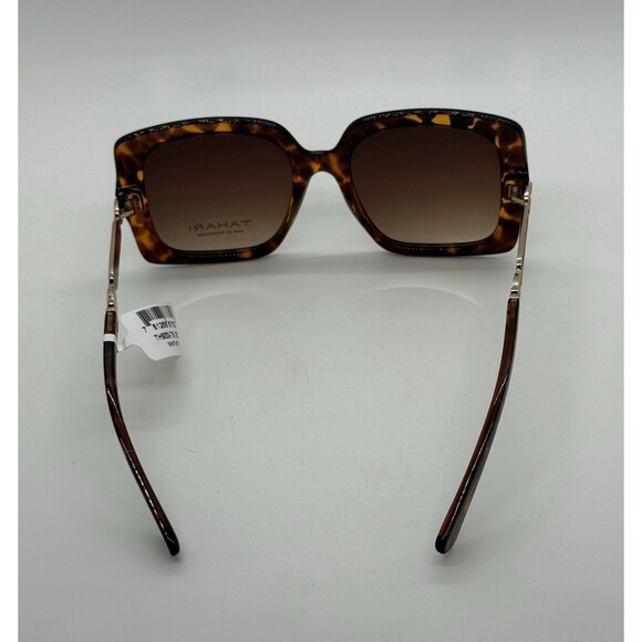 Tahari TH933 TS Oversize Butterfly Sunglasses Gold Brown Tortoise Gradient Lens main image 14